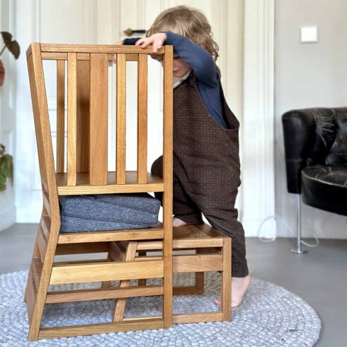 ZAUNKÖNIG 3-in-1 learning tower: high chair, learning tower and play furniture (9M+) - Image 2